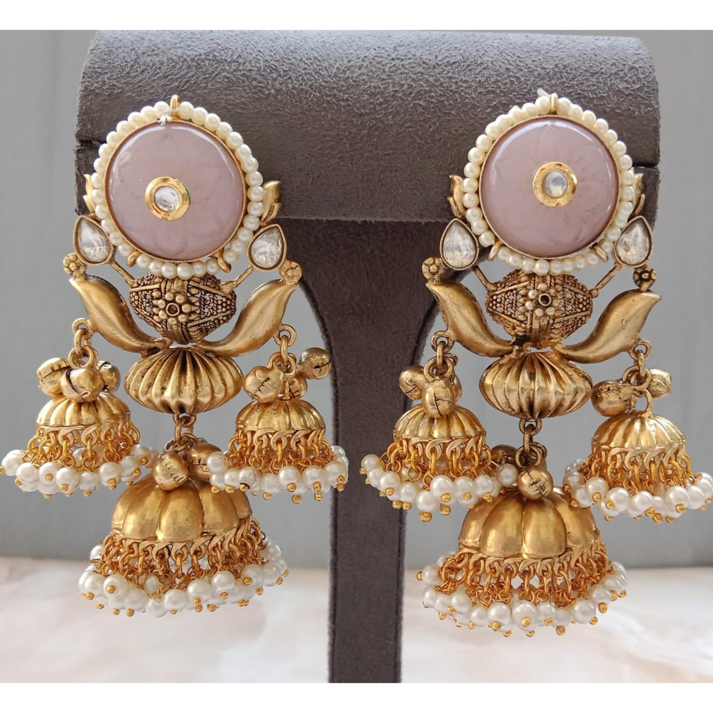 Oxidised Jhumki Ghunghroo Earrings