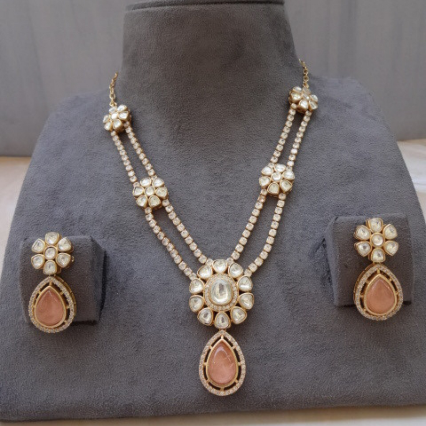 Kundan Necklace Set with Earrings