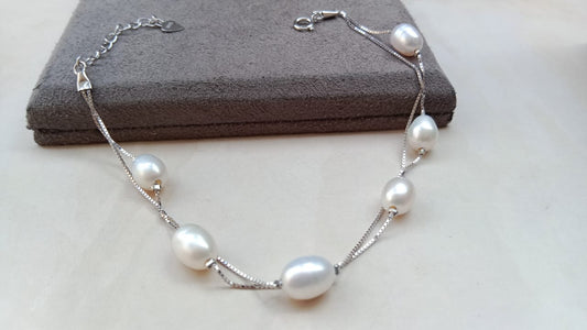 Sterling Silver Pearl Bracelet