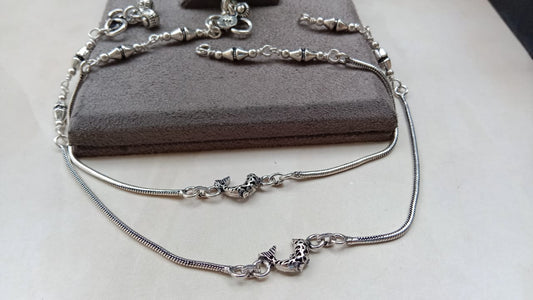 925 Pure Silver Payal for Women | Traditional Sterling Silver Anklet