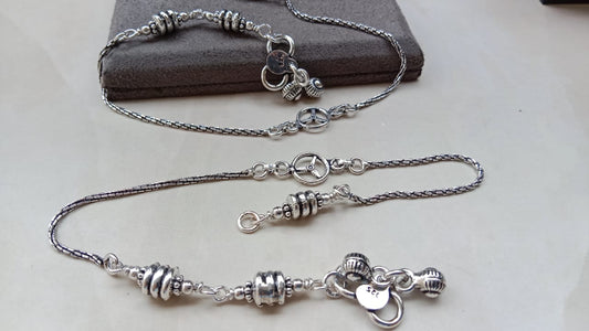 925 Pure Silver Designer Payal | Traditional Sterling Silver Anklet
