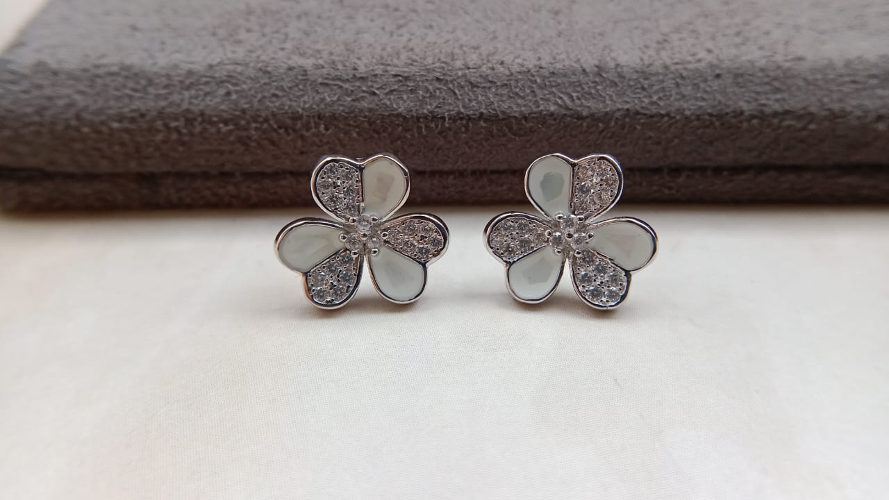 925 Pure Silver Floral Tops with Enamel