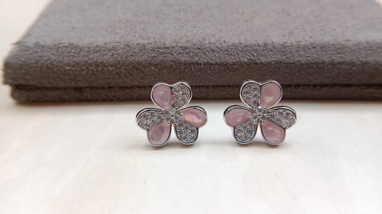 925 Pure Silver Floral Tops with Enamel