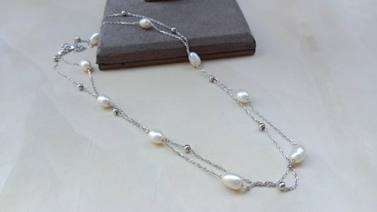 925 Pure silver Pearl String