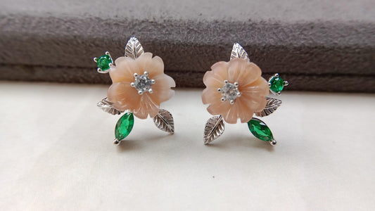 925 Pure Silver Floral Earrings