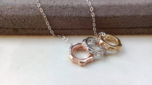 925 Pure silver tricolor pendant
