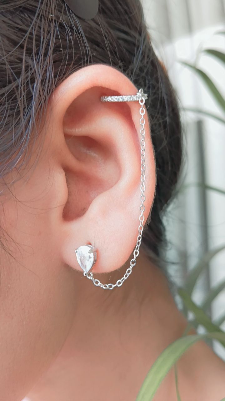 925 Pure Silver Bali with Ear cuff