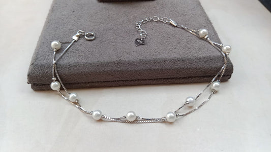 925 Silver Pearl Bracelet