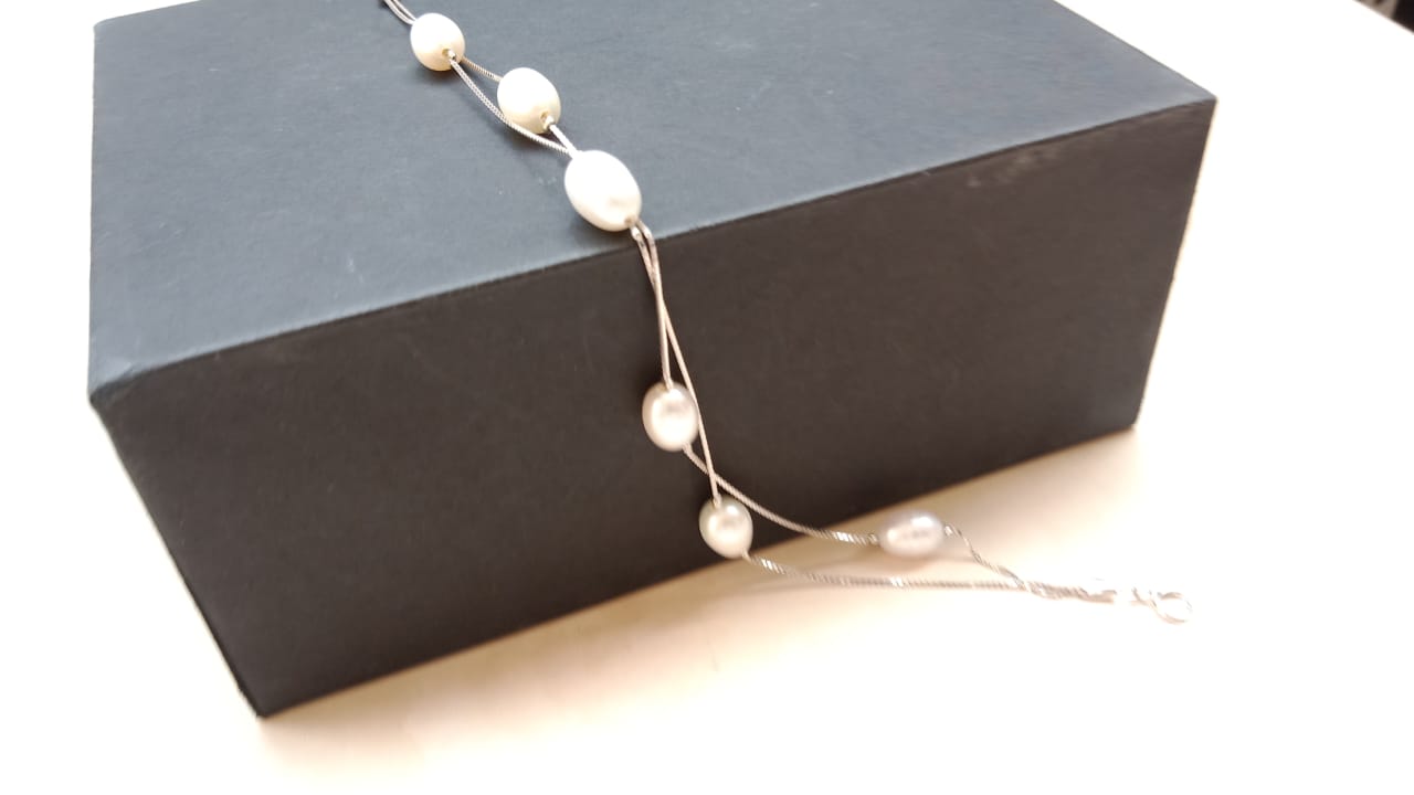 Sterling Silver Pearl Bracelet