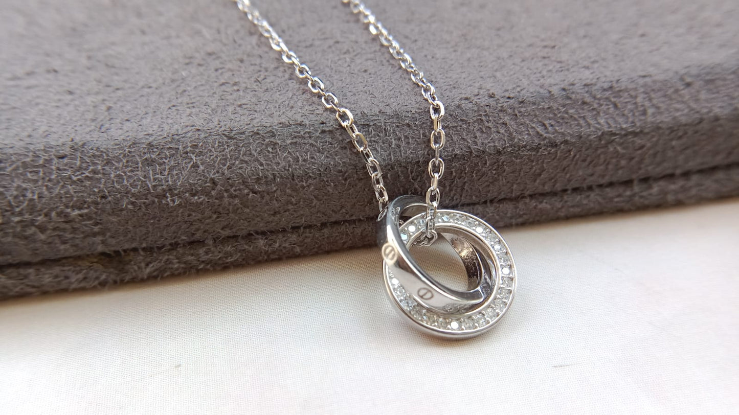 925 Pure Silver Circle in circle