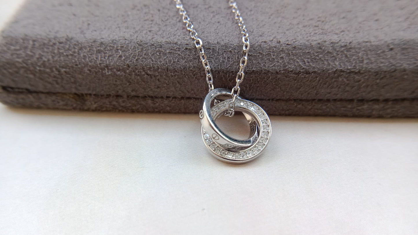 925 Pure Silver Circle in circle