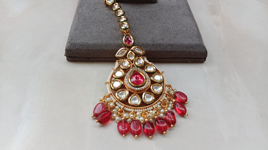 Golden Plated Kundan Tikka