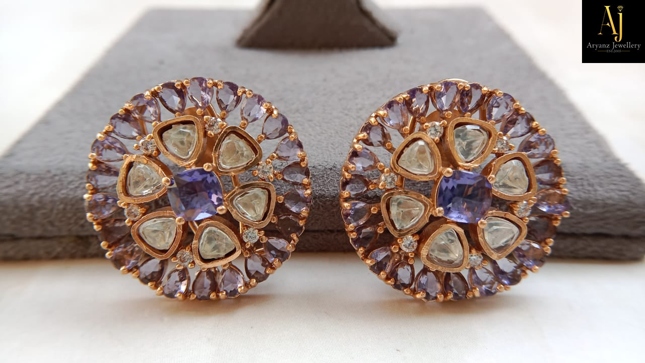 Elegant Polki Tops with Golden Plating