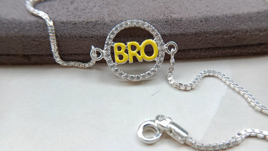 925 Pure Silver BRO Rakhi