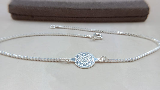 925 Pure Silver Mandala Bracelet