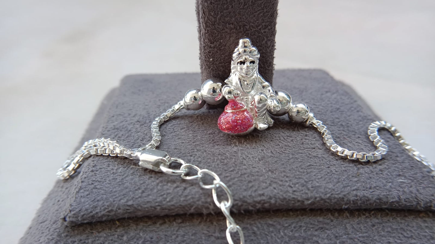 925 Pure Silver Krishna Rakhi – Premium Designer Rakhi