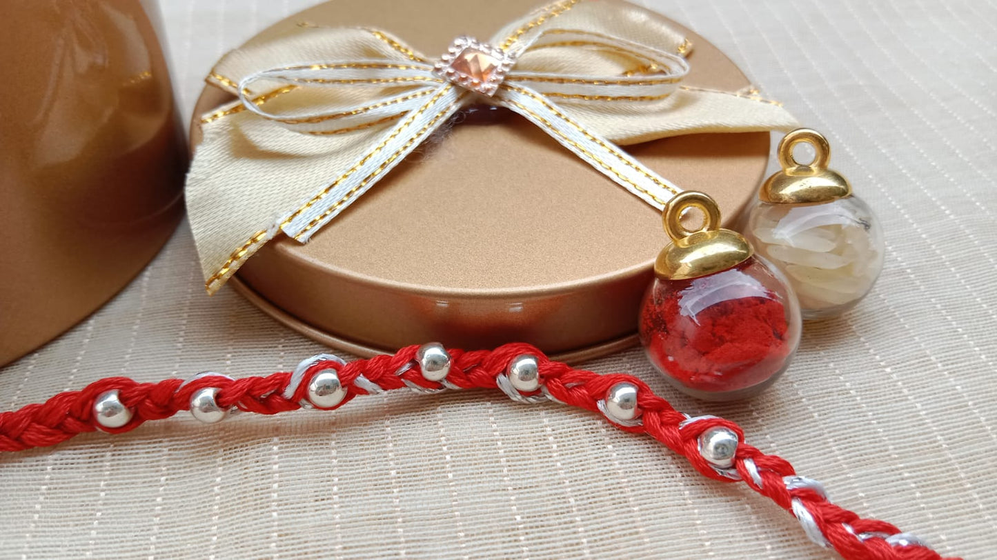 925 Sterling Silver Beaded Rakhi