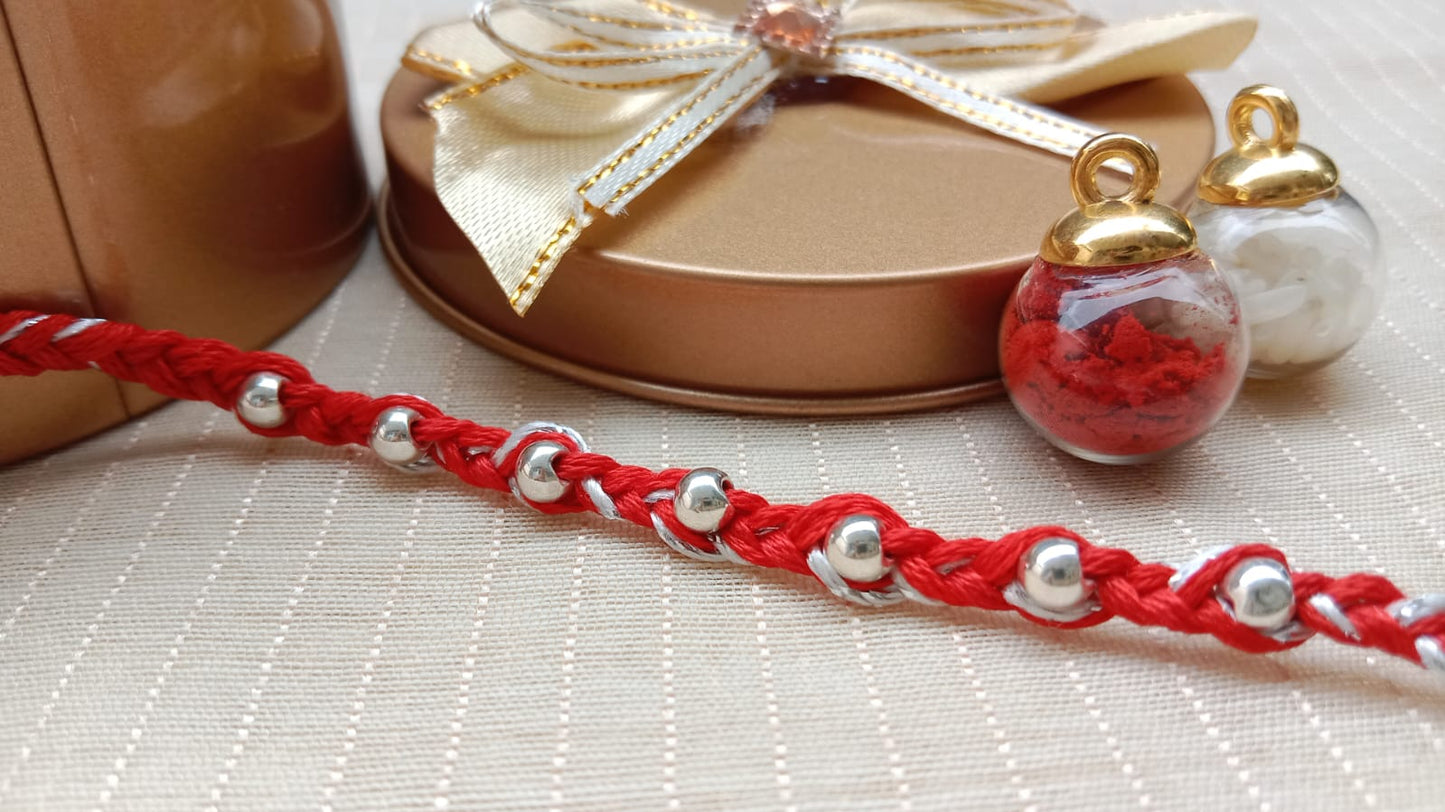 925 Sterling Silver Beaded Rakhi