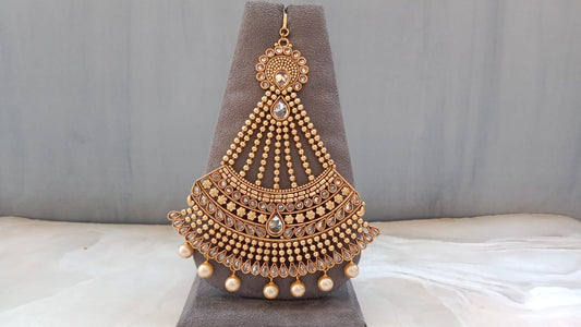 Gold Plated Passa with Pearl Drop