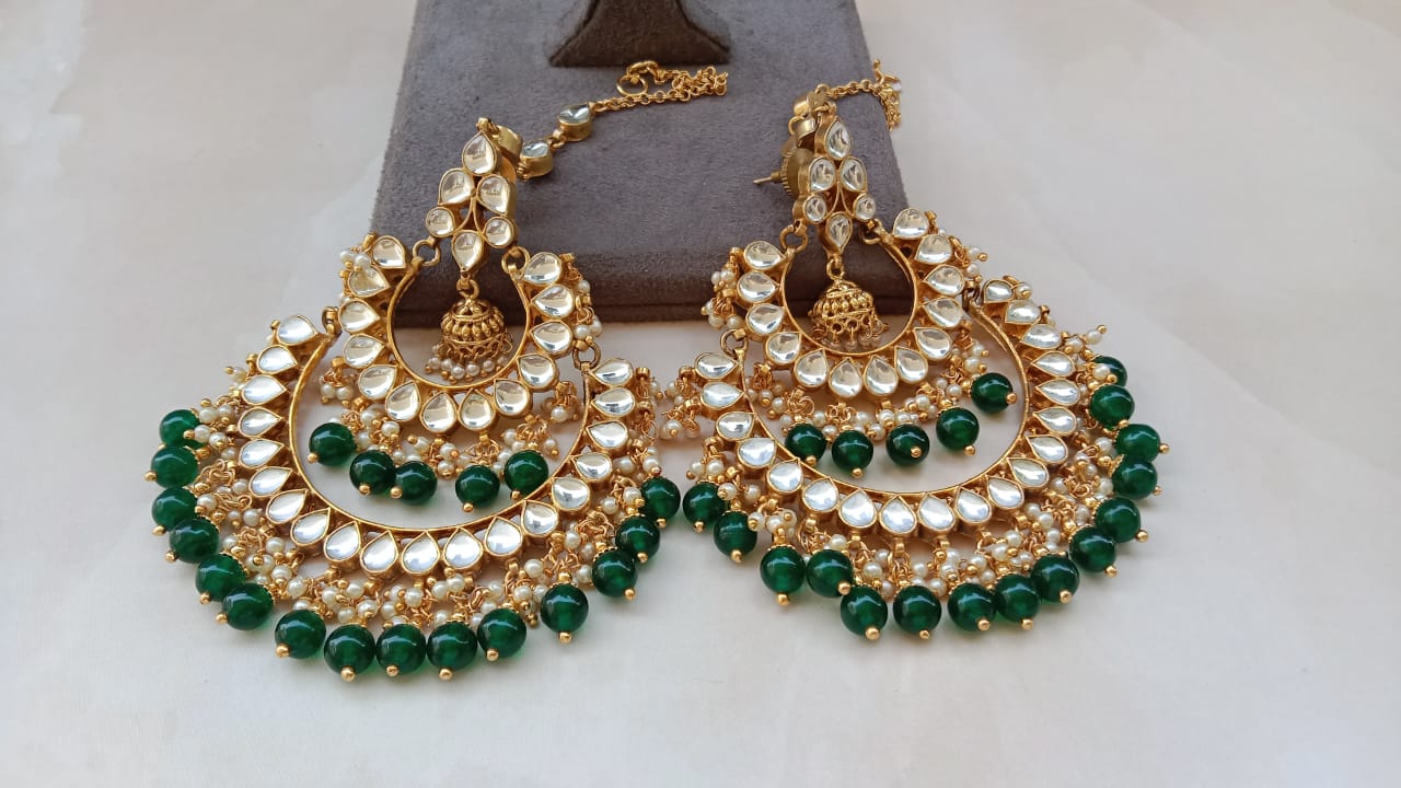 Kundan Chandbali Earrings