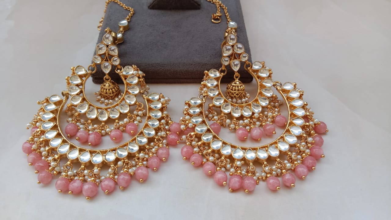 Kundan Chandbali Earrings