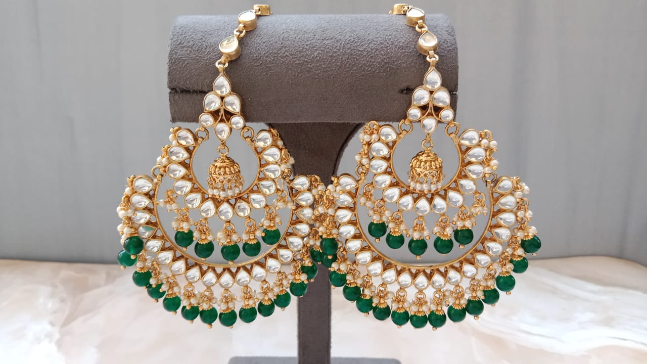 Kundan Chandbali Earrings