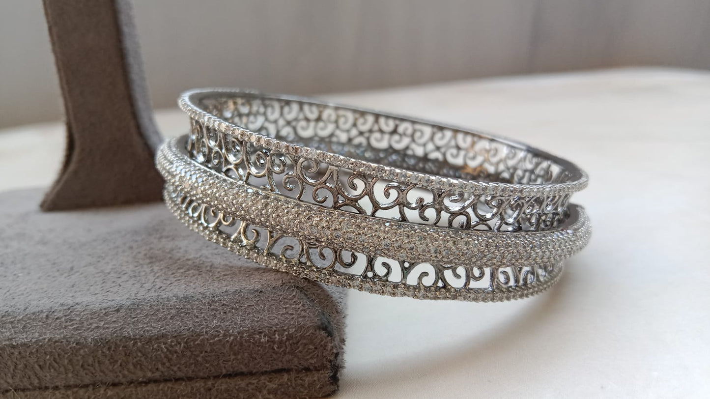 Victorian Plated Dual Bangle