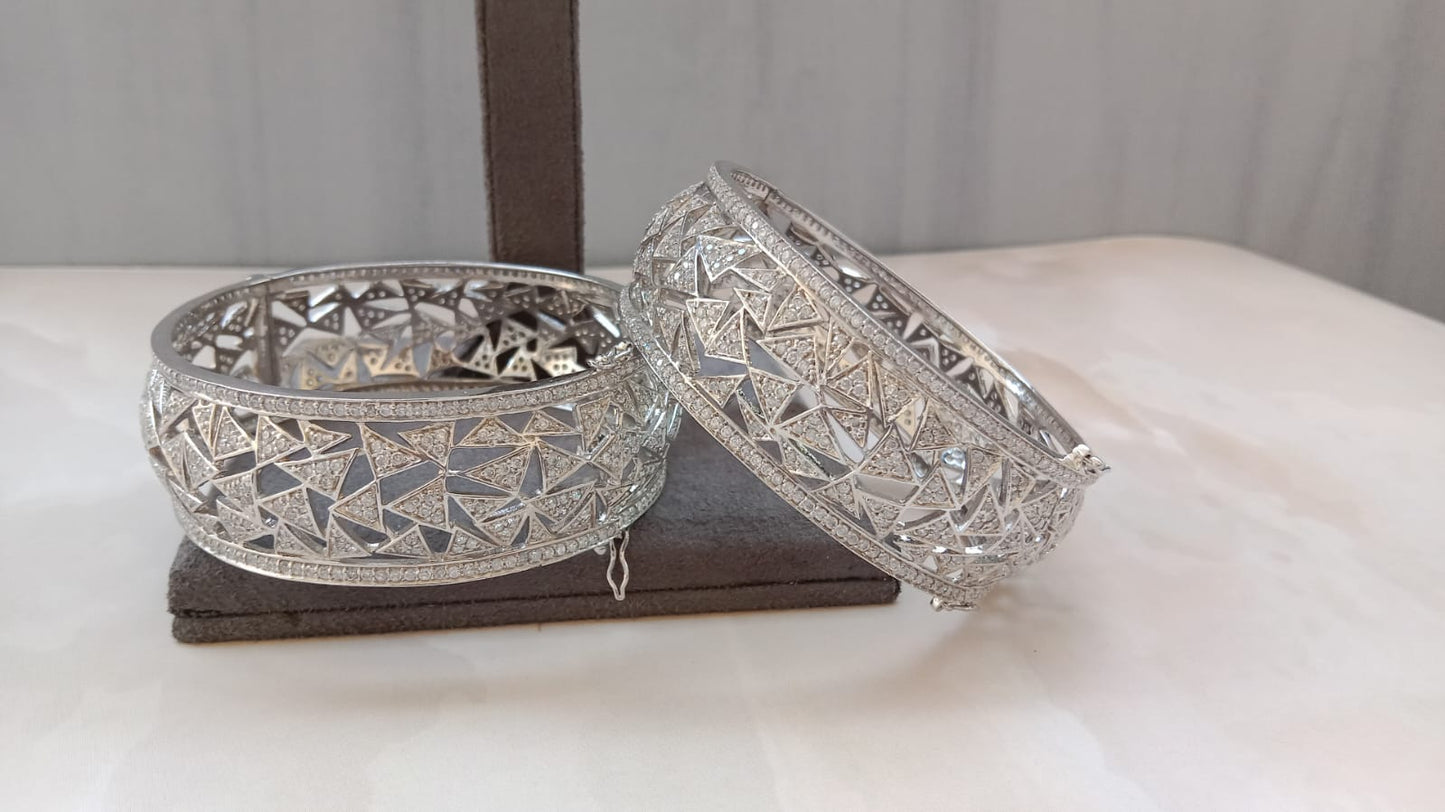 AD Rodium Broad Bangle