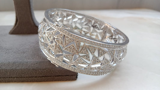 AD Rodium Broad Bangle
