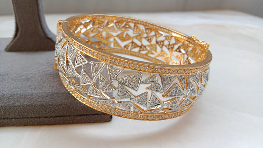 AD Golden Broad Bangle