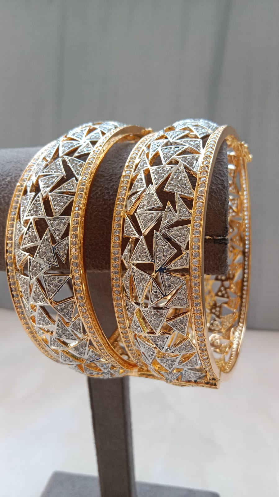 AD Golden Broad Bangle