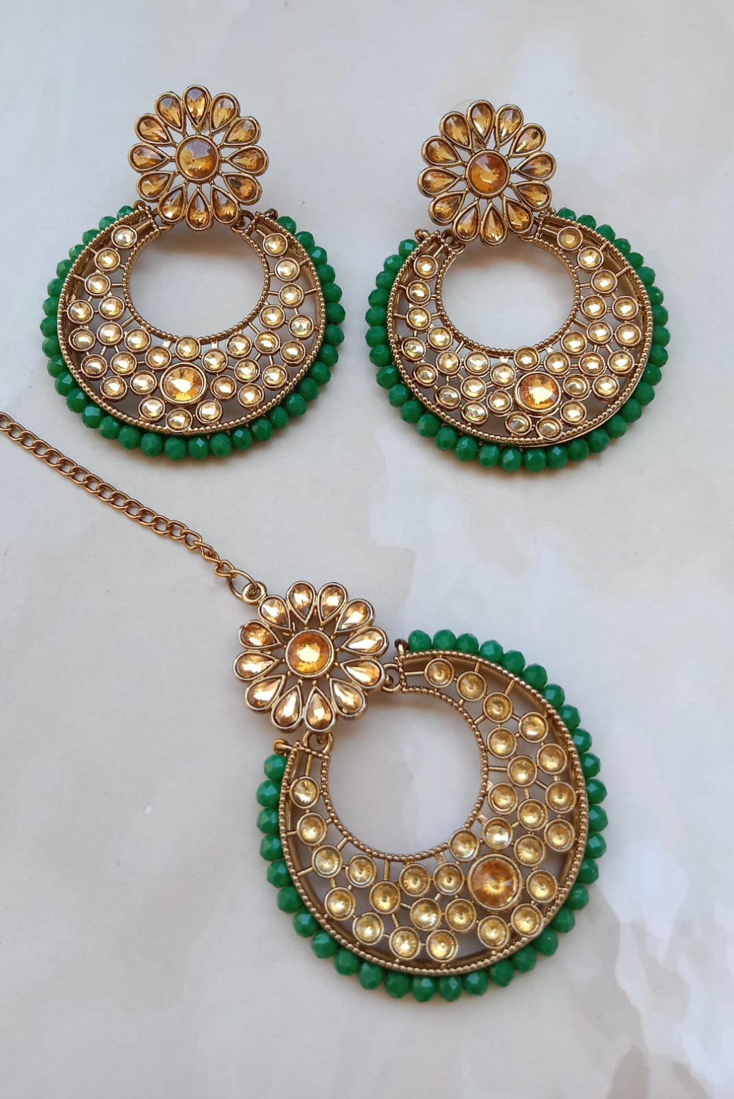 Chandbali Earring Tikka Combo