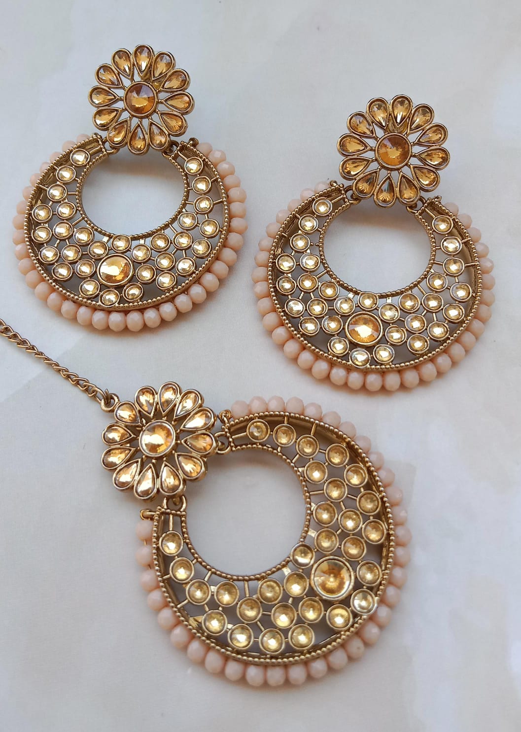 Chandbali Earring Tikka Combo