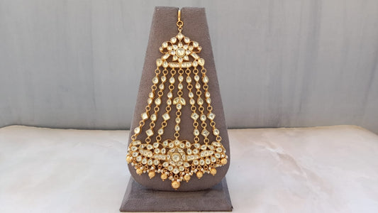 Gold Plated Kundan Bridal Passa