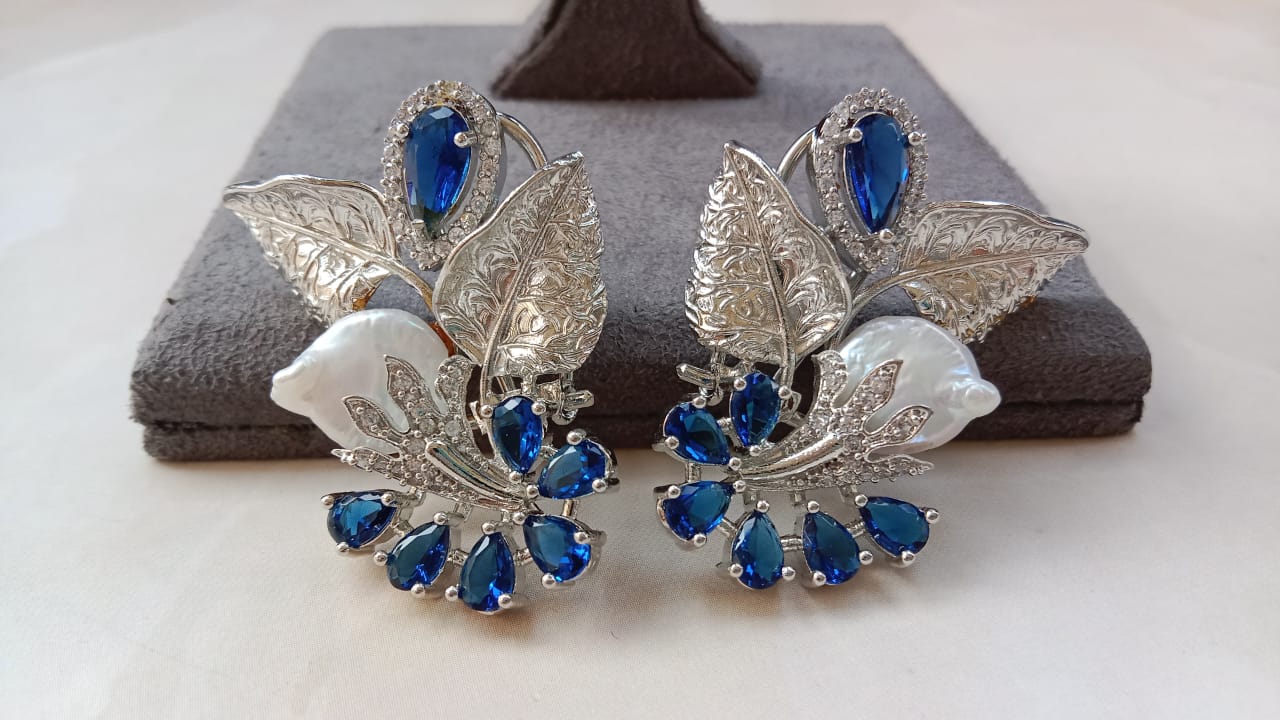 Sapphire Baroque Earrings