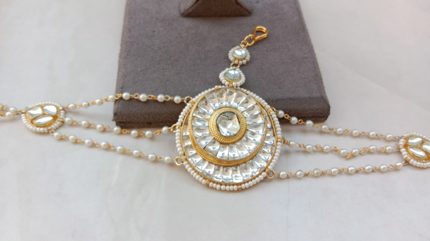 Gold Plated Kundan Sheeshpatti