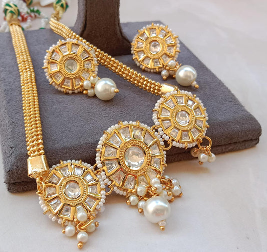 Pearl Kundan Necklace set