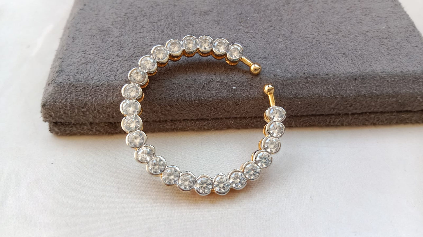 ✨  Elegant AD Stone Bridal Nosering