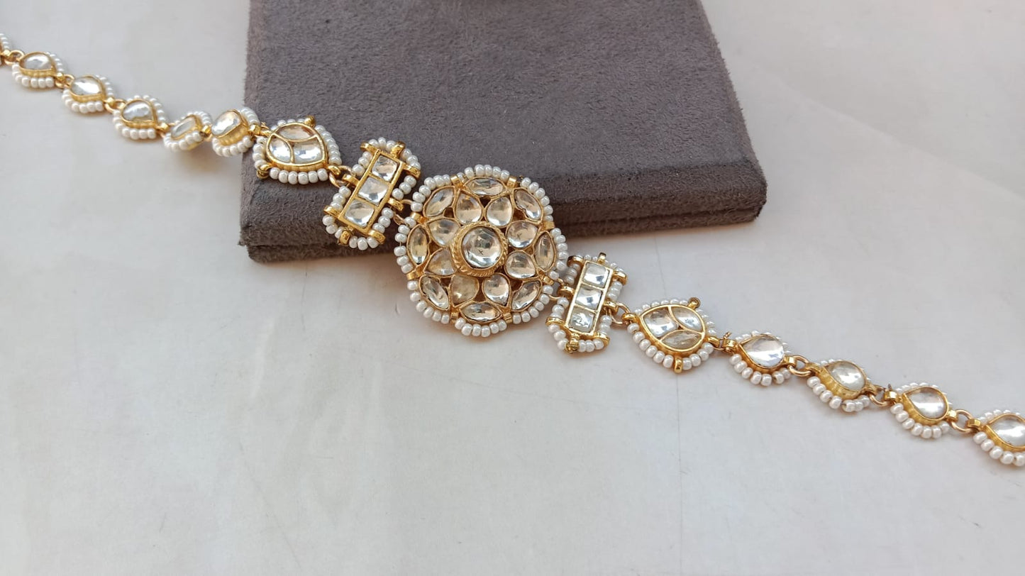Gold Plated Kundan Delicate Sheeshpatti