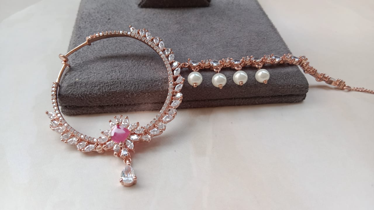 AD & Pearl Elegant Bridal Nosering