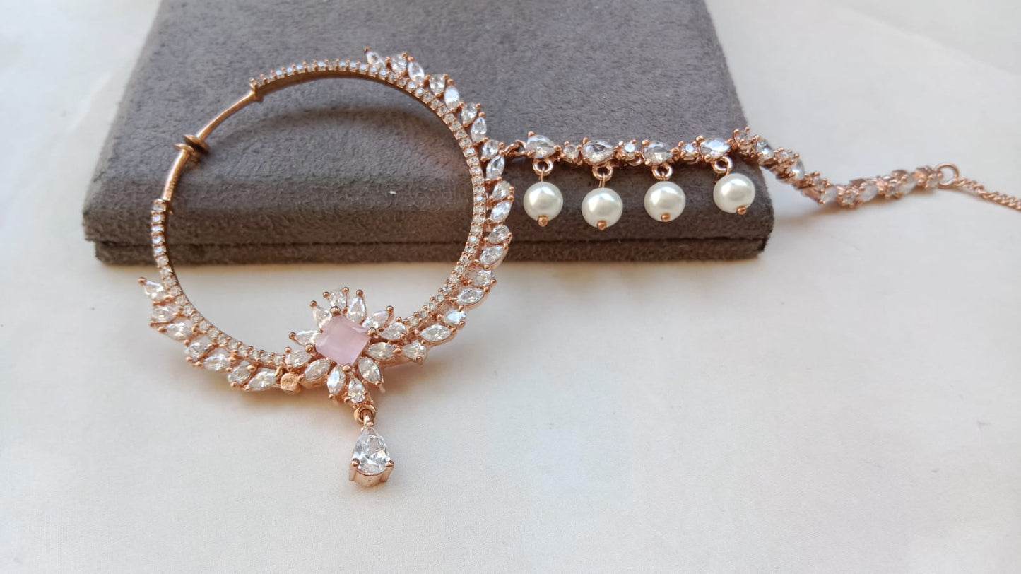 AD & Pearl Elegant Bridal Nosering