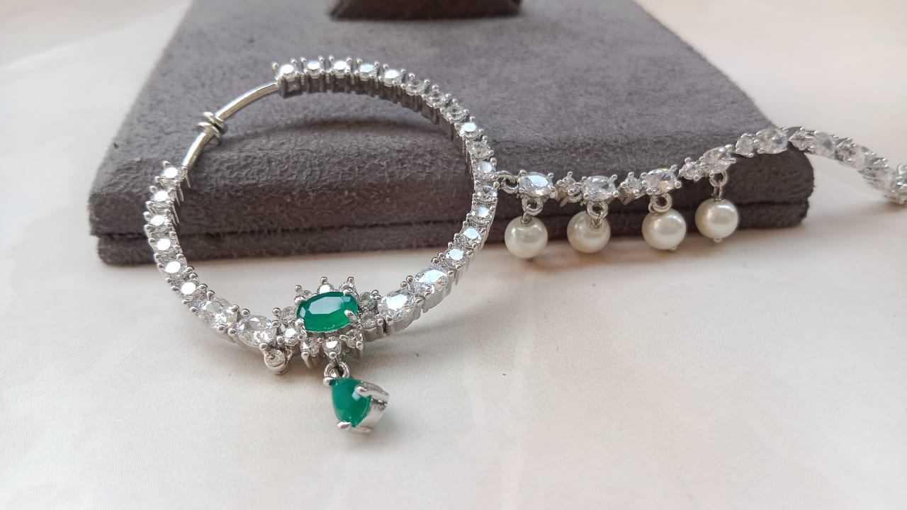 Elegant AD & Pearl Bridal Nosering