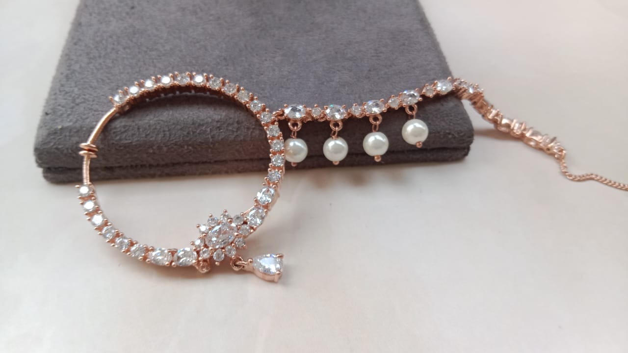 Elegant AD & Pearl Bridal Nosering