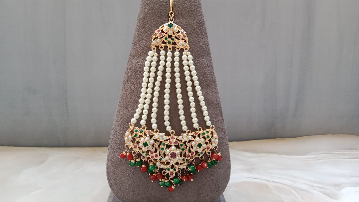 Jaadau Passa with Ruby & Green Stones and Pearl