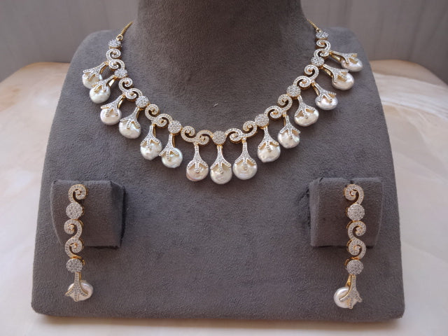 Pearl AD Necklace Set