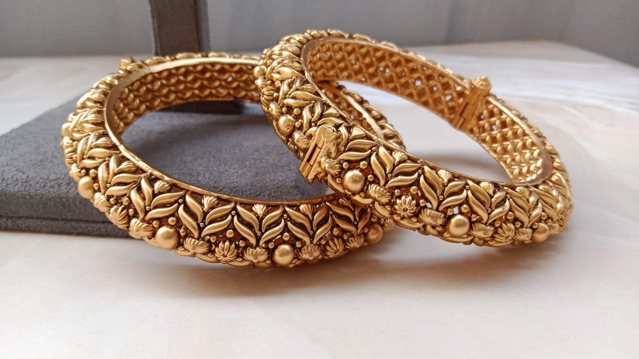 Gold Plated Pair of Bangle