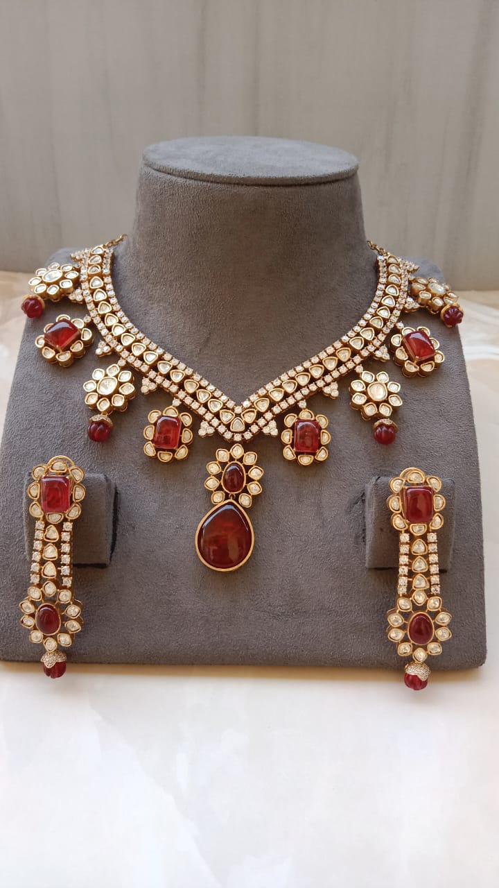 Ruby Necklace Set