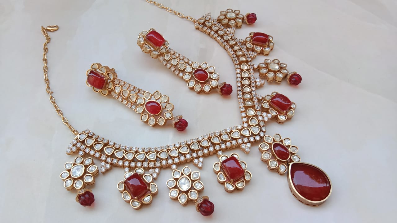 Ruby Necklace Set