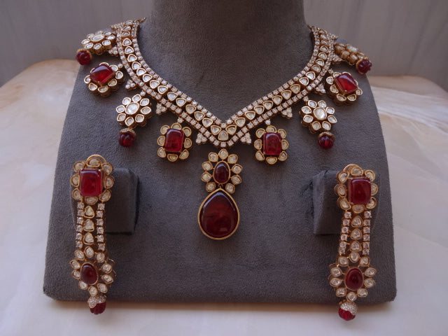 Ruby Necklace Set