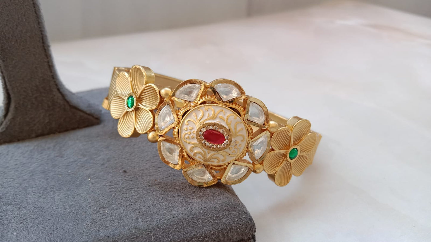 Kundan Bracelet with Enamel